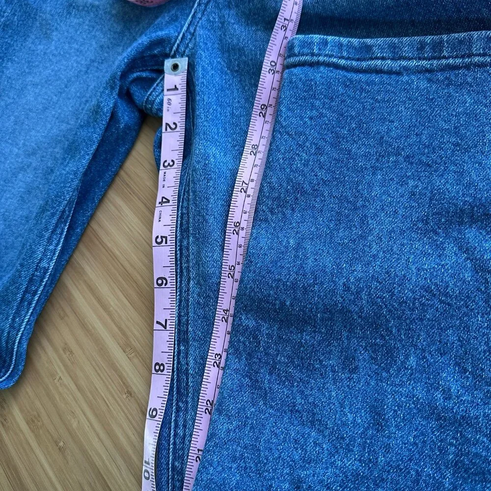 AYR Wide Leg Flare Jeans in Blue Denim - Picture 11 of 12